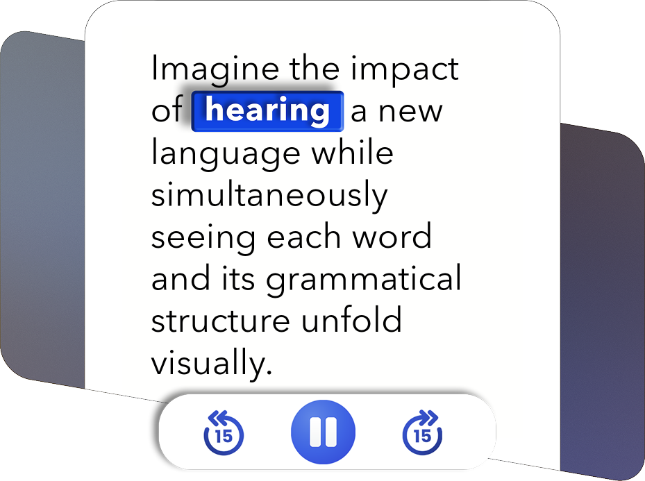 Synchronized transcripts and reading interface